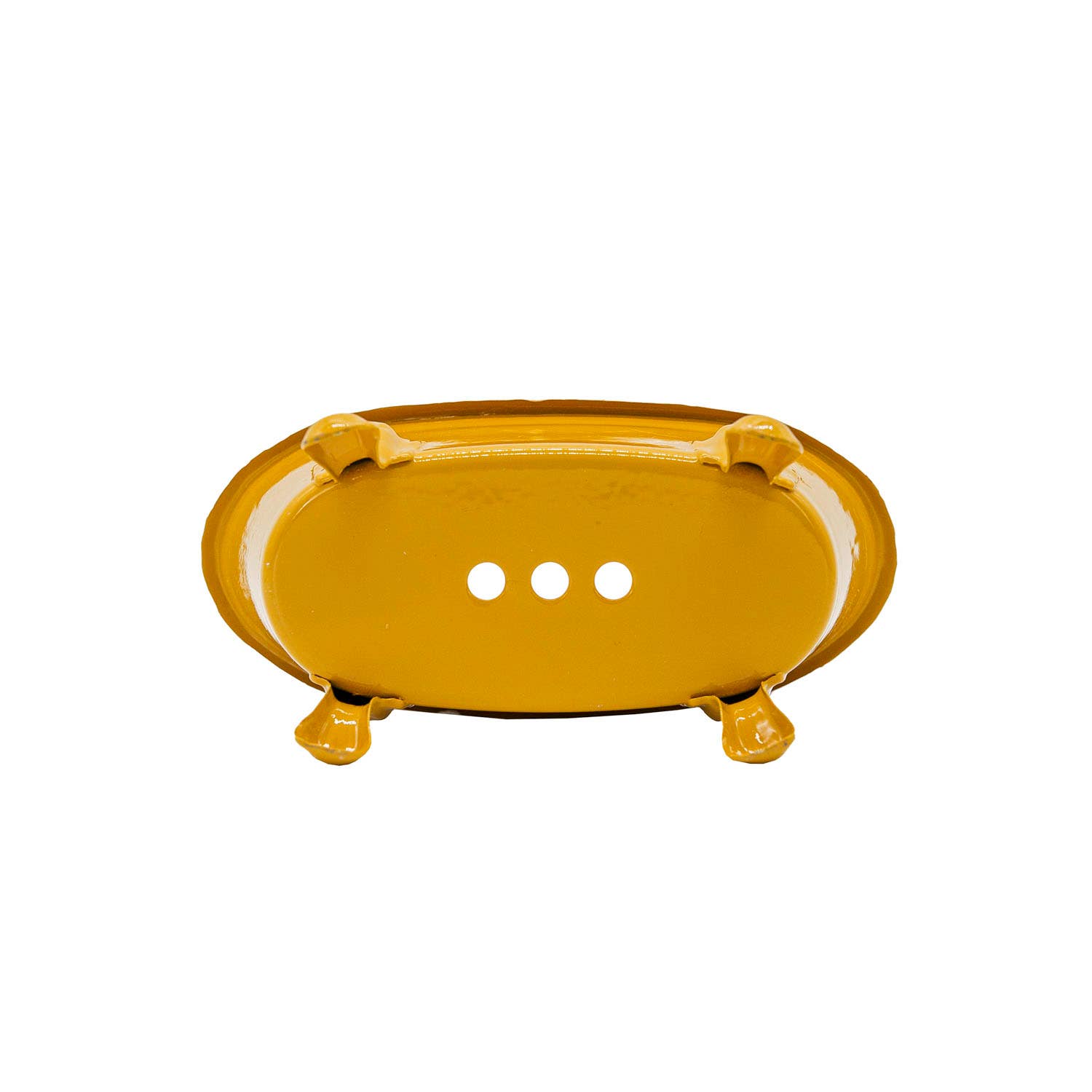 Mustard Enamel Bathtub Metal Soap Dish - Thumbnail 4