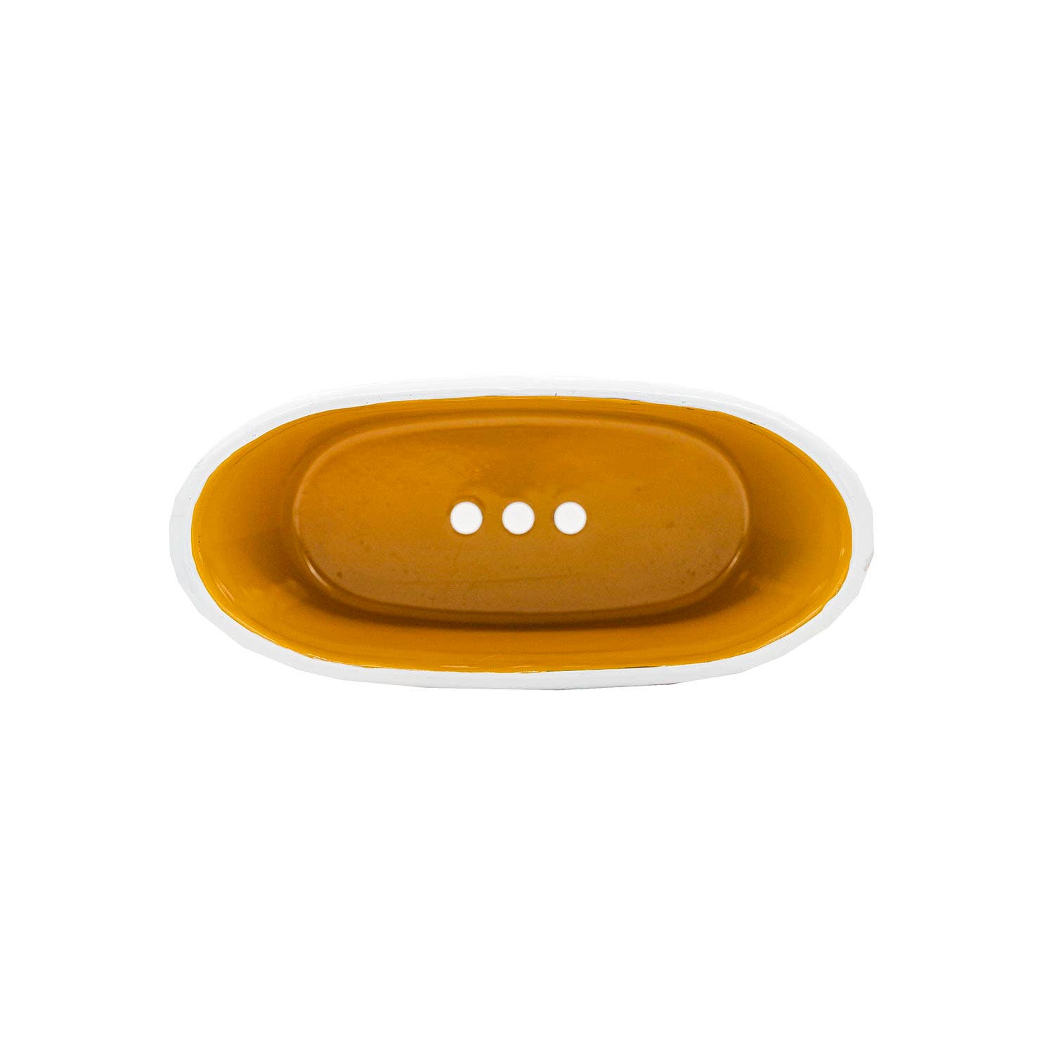 Mustard Enamel Bathtub Metal Soap Dish